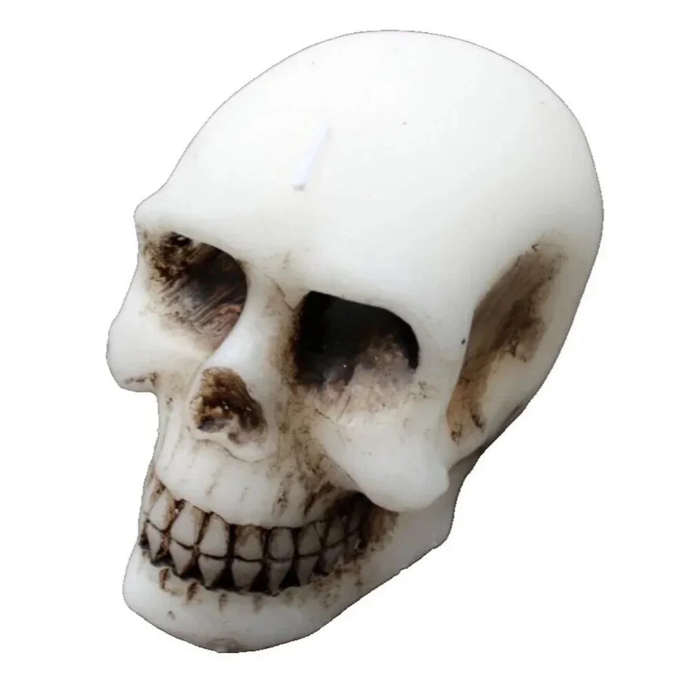 New White Skull Head Skeleton Gothic Halloween Candle Decorations Decor